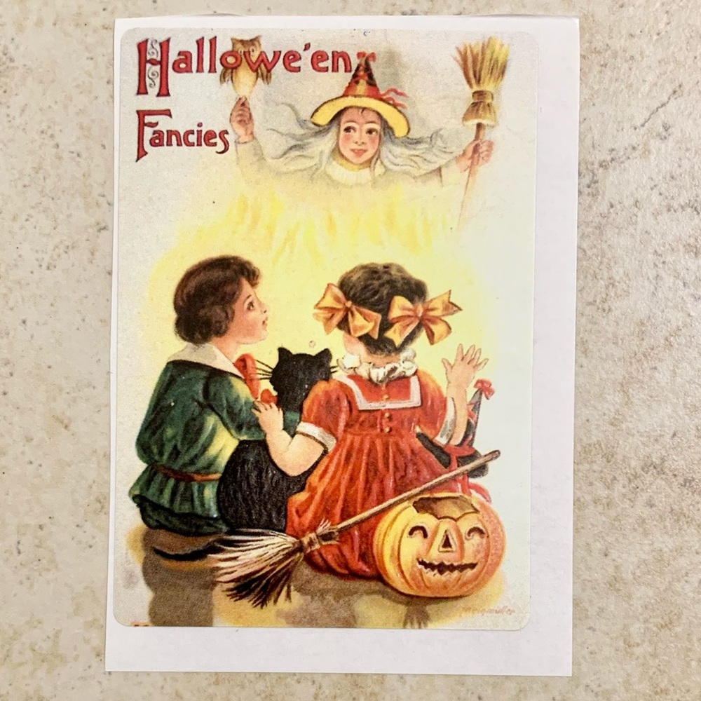 6/$12 🎃 Vintage Halloween Postcard Sticker